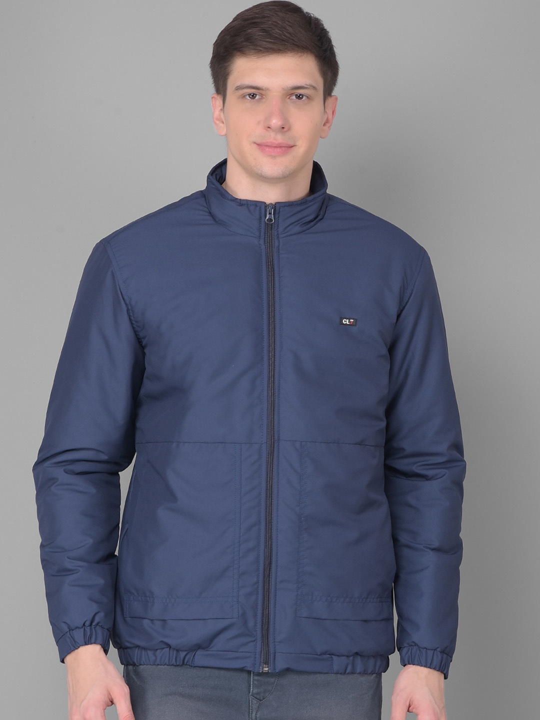 

Canary London Mock Collar Bomber Jacket, Navy blue