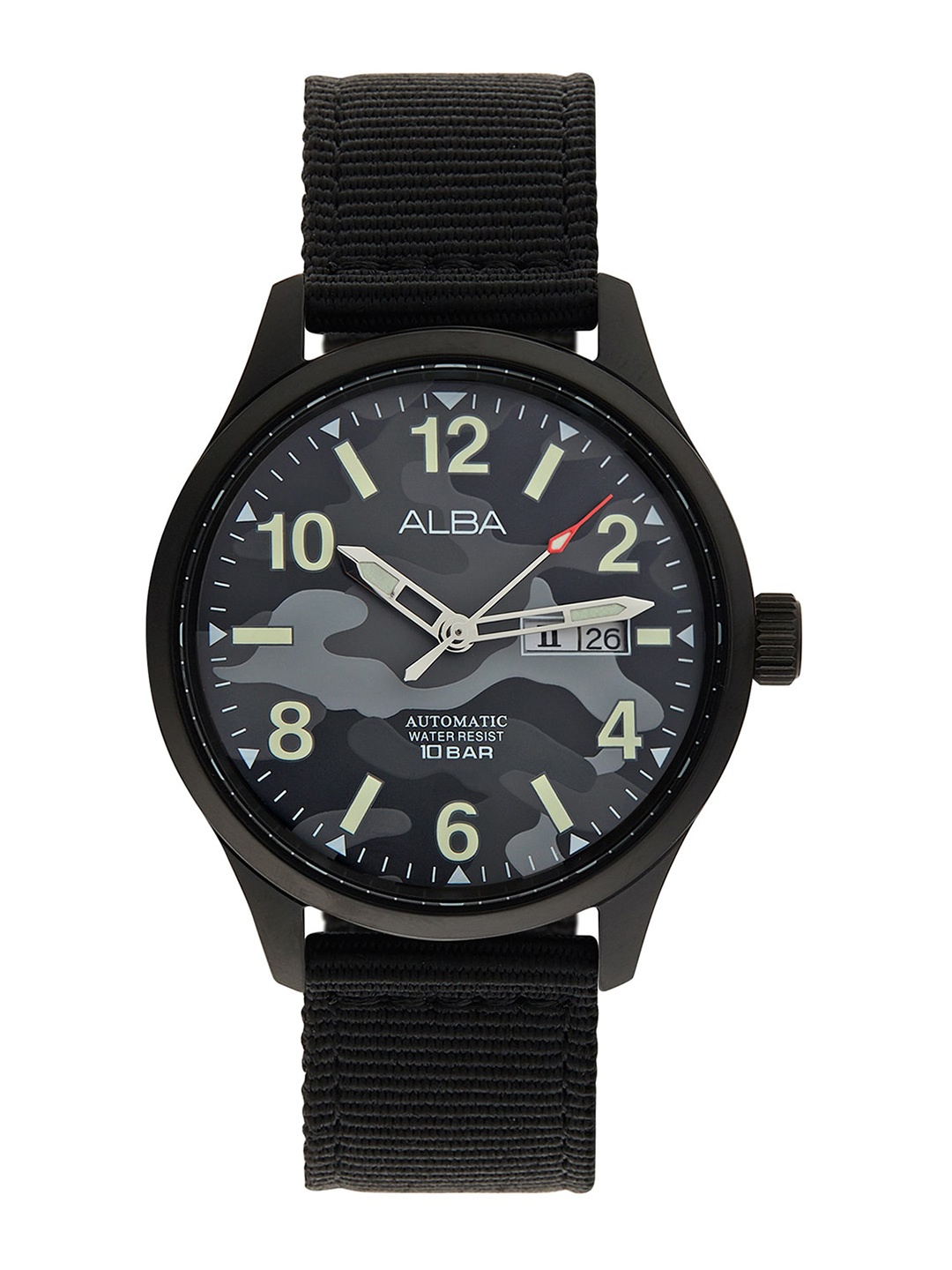 

Alba Men Printed Dial & Straps Analogue Automatic Motion Powered Watch AL4311X1, Grey