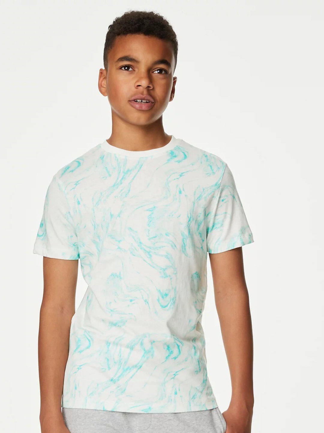 

Marks & Spencer Boys Absatrct Printed T-shirt, White