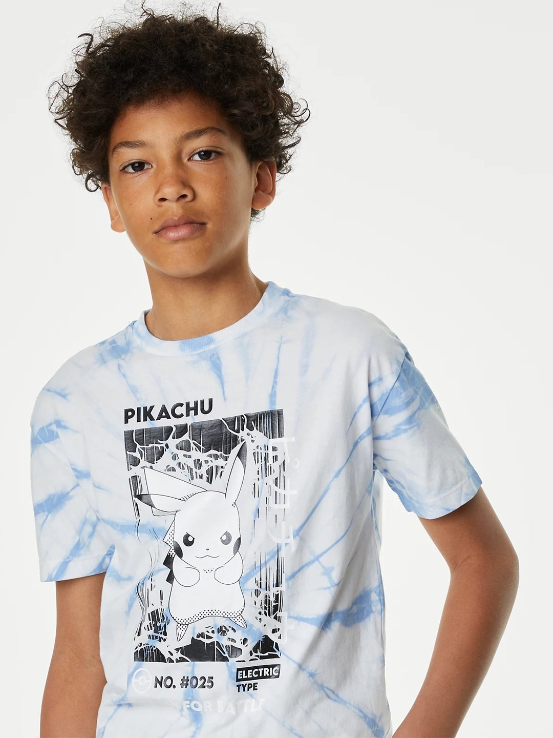 

Marks & Spencer Boys Pikachu Printed Pure Cotton T-shirt, White