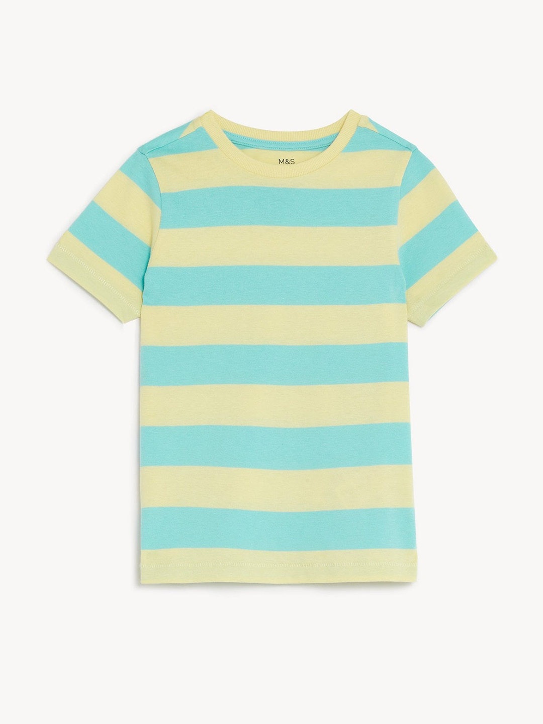 

Marks & Spencer Boys Striped Round Neck T-shirt, Blue
