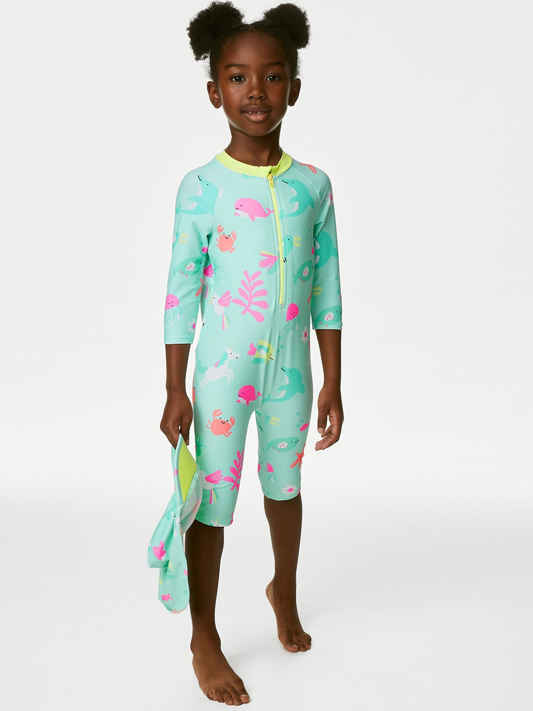 

Marks & Spencer Girls Printed Legsuit, Blue