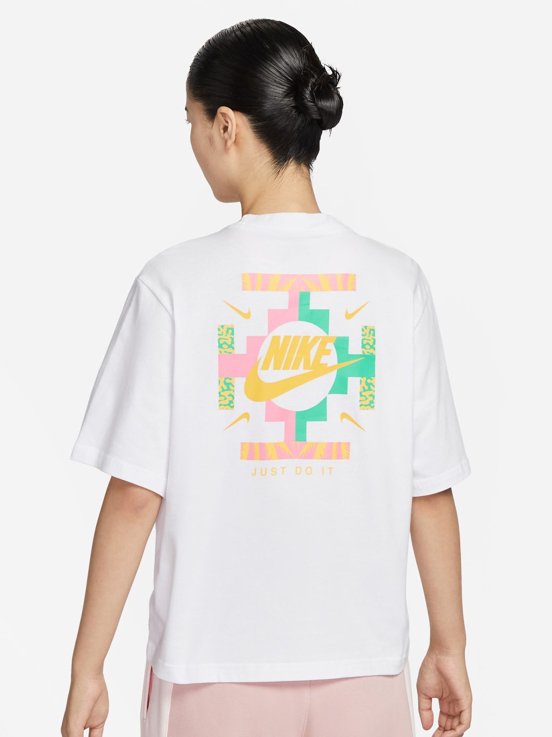 

Nike Sportswear Printed Cotton Boxy Tops, White