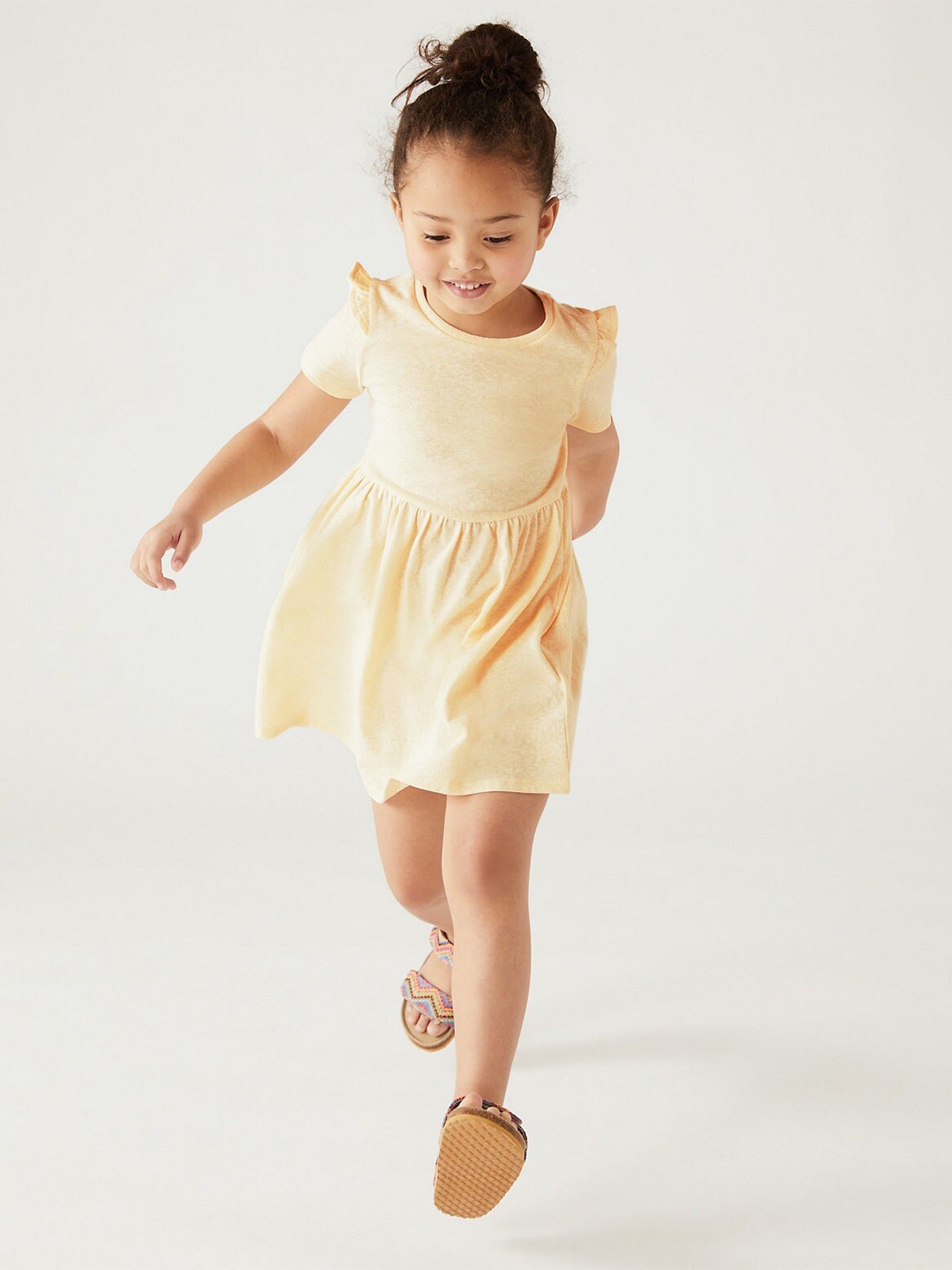 

Marks & Spencer Girls Fit & Flare Dress, Yellow