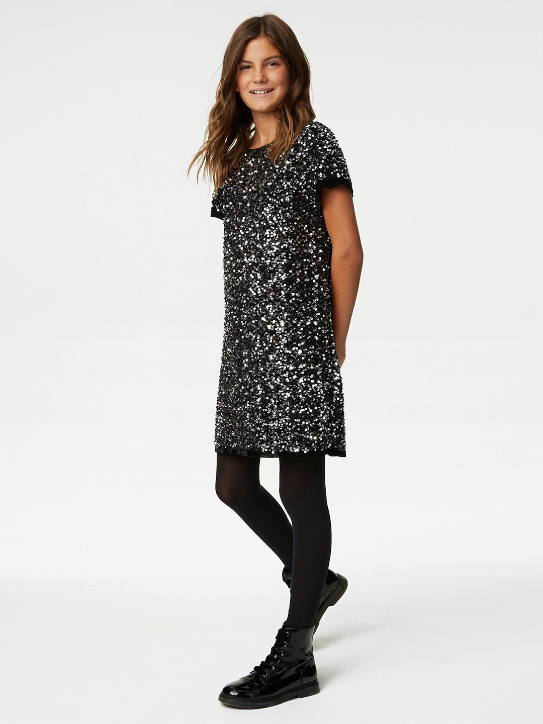 

Marks & Spencer Girls Embellished Sheath Dress, Black