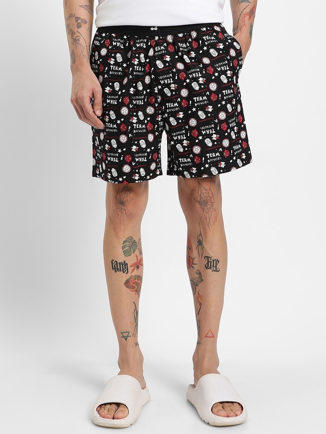 

Bewakoof Printed Cotton Boxers 570807, Black