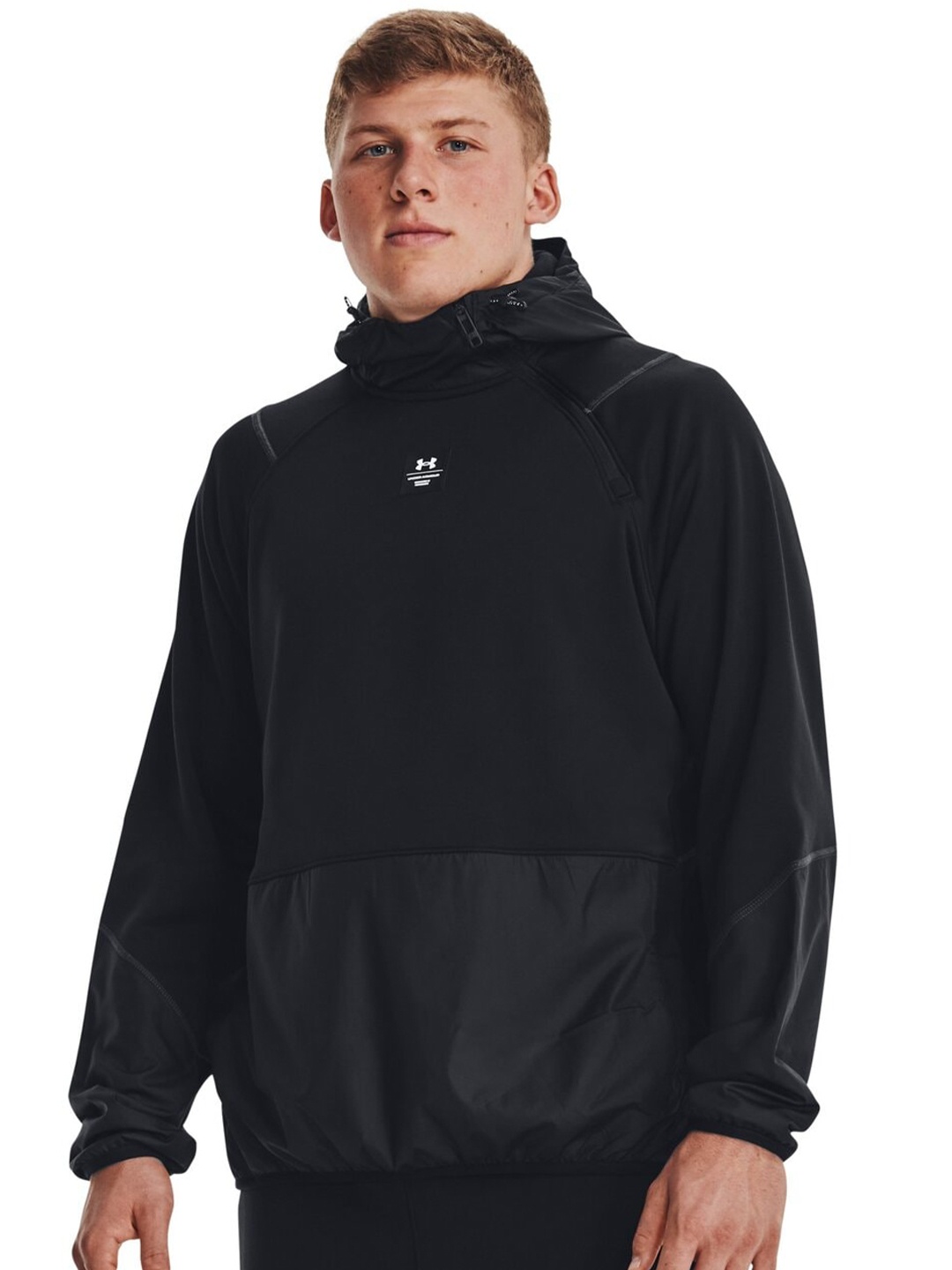 

UNDER ARMOUR Men Fleece Hooded Sweatshirt, Black