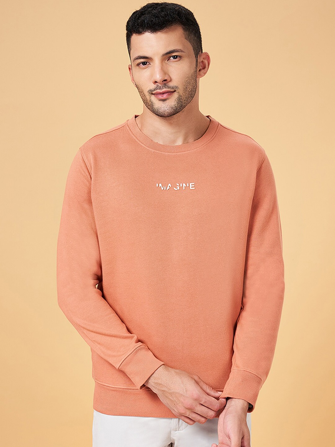 

BYFORD by Pantaloons Men Pink Sweatshirt