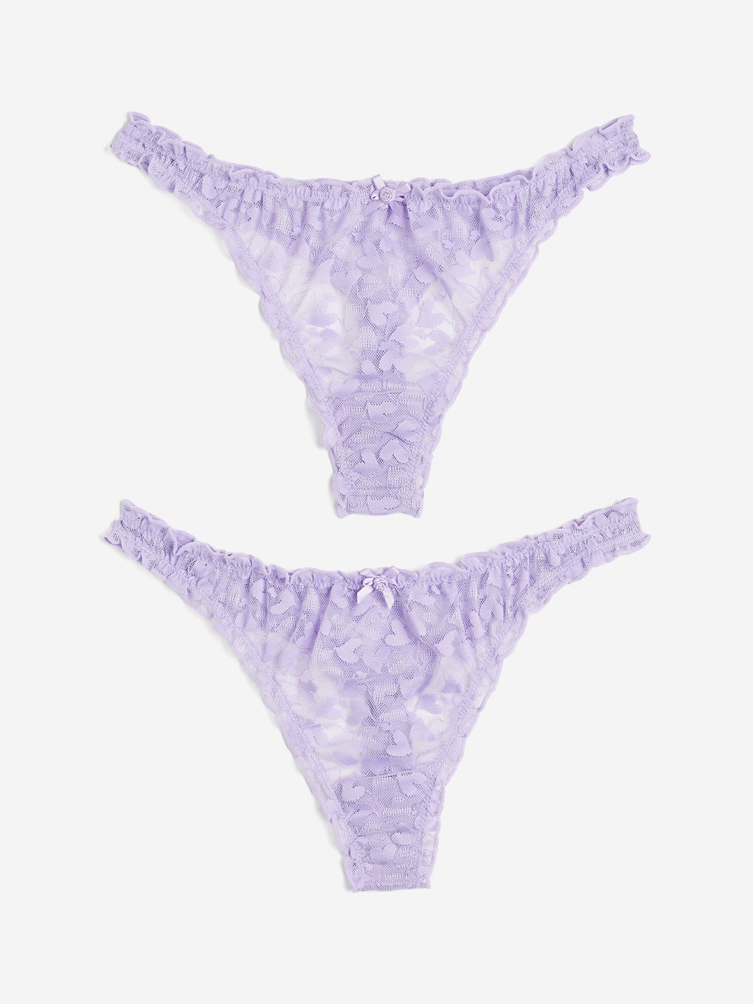 

H&M Women 2-Pack Thong Briefs, Purple