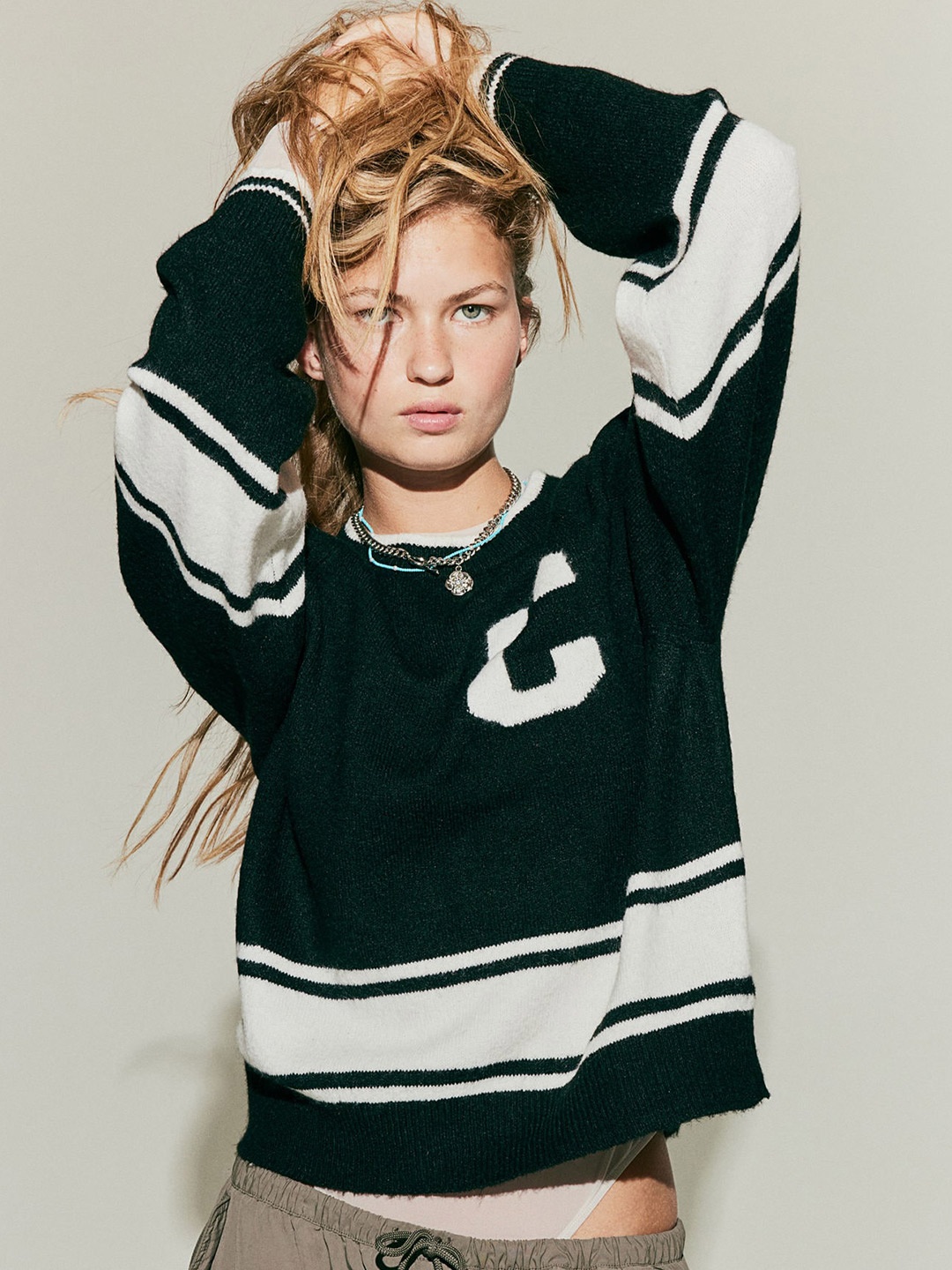 

H&M Jacquard-Knit Jumper, Black