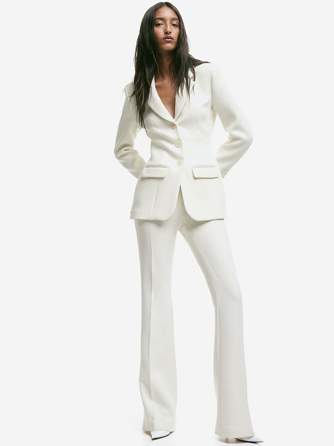

H&M Twill Blazer, White