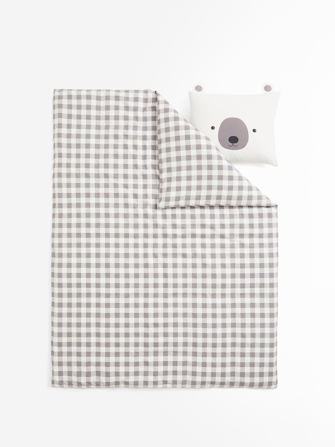 

H&M Kids Grey Flannel Single Duvet Cover Set