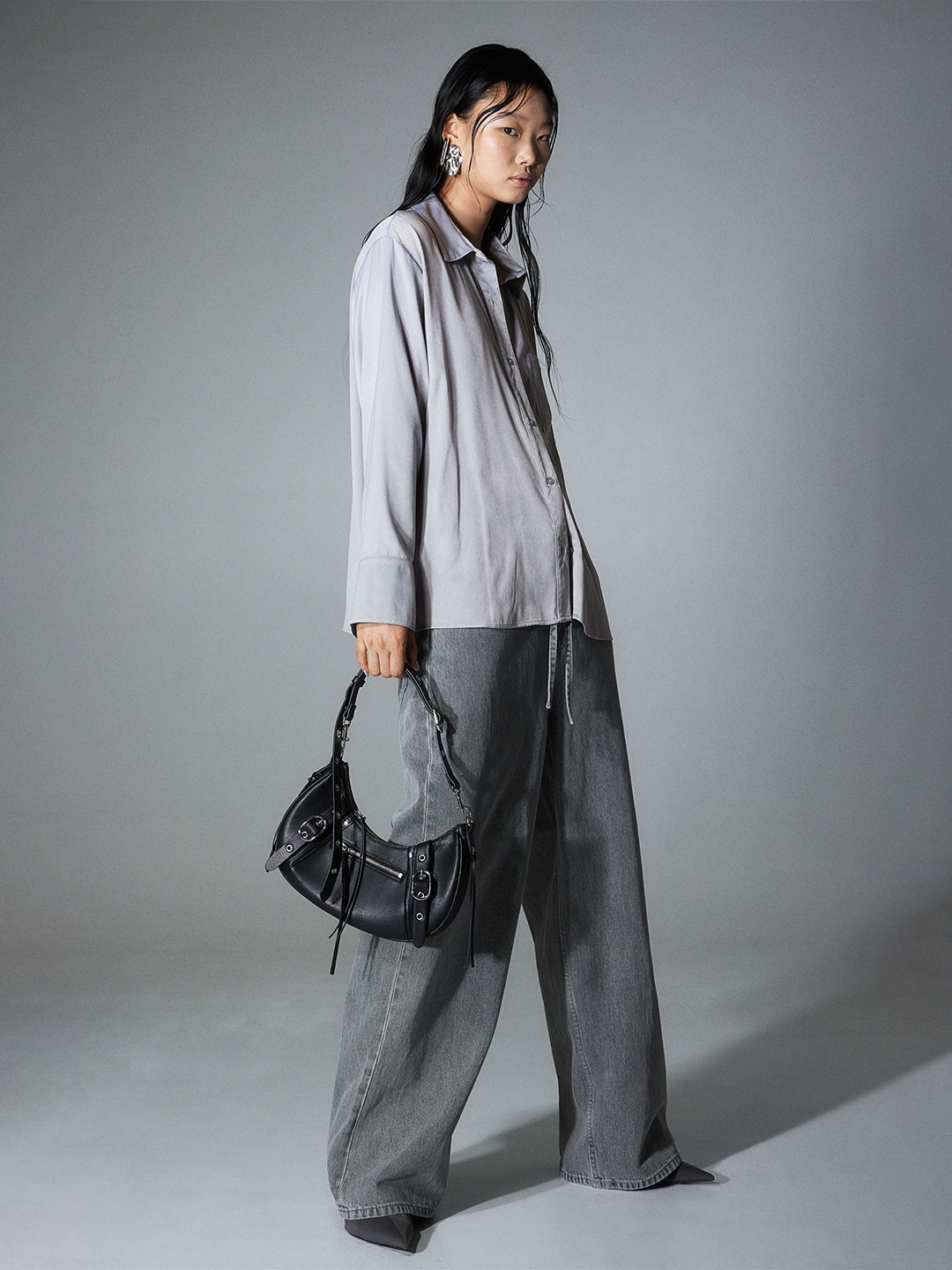 

H&M Women Casual Shirts, Grey