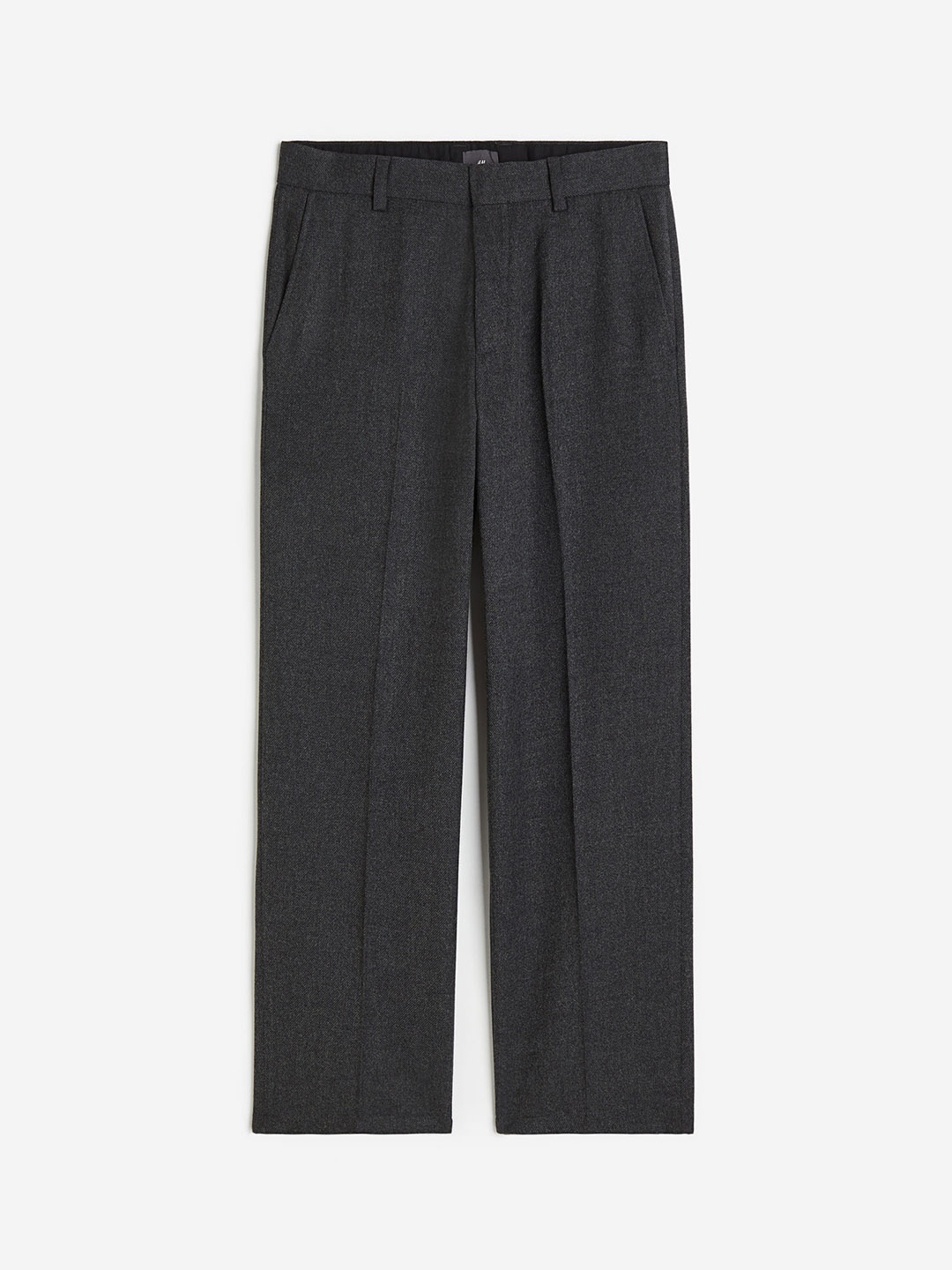 

H&M Men Relaxed Fit Tailored Trousers, Grey