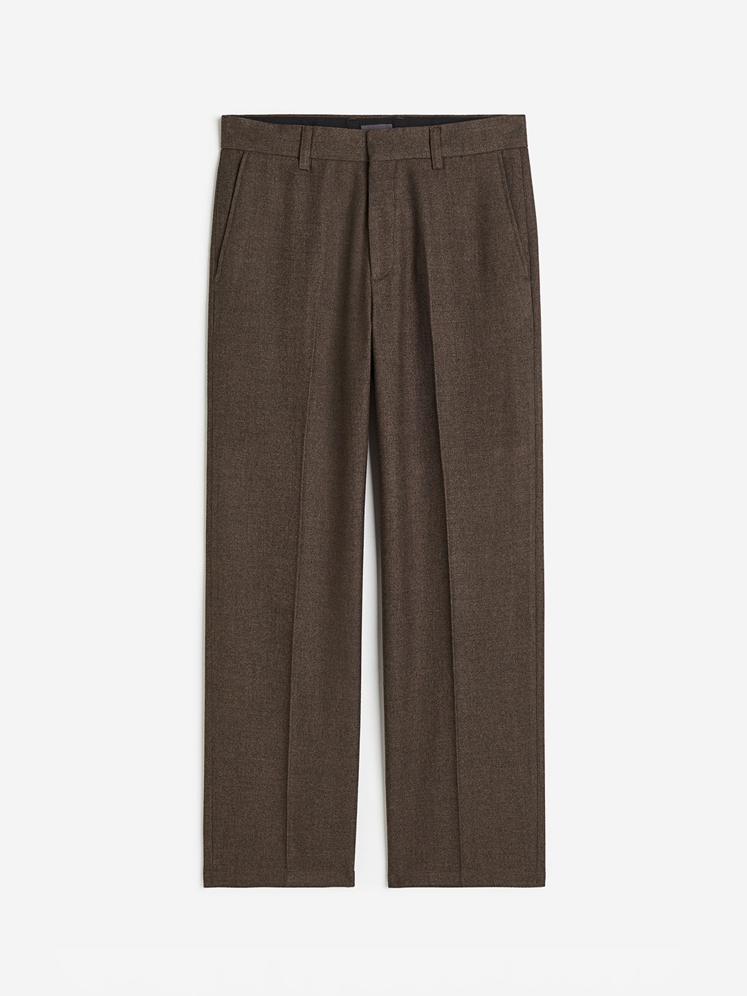 

H&M Men Relaxed Fit Tailored Trousers, Brown
