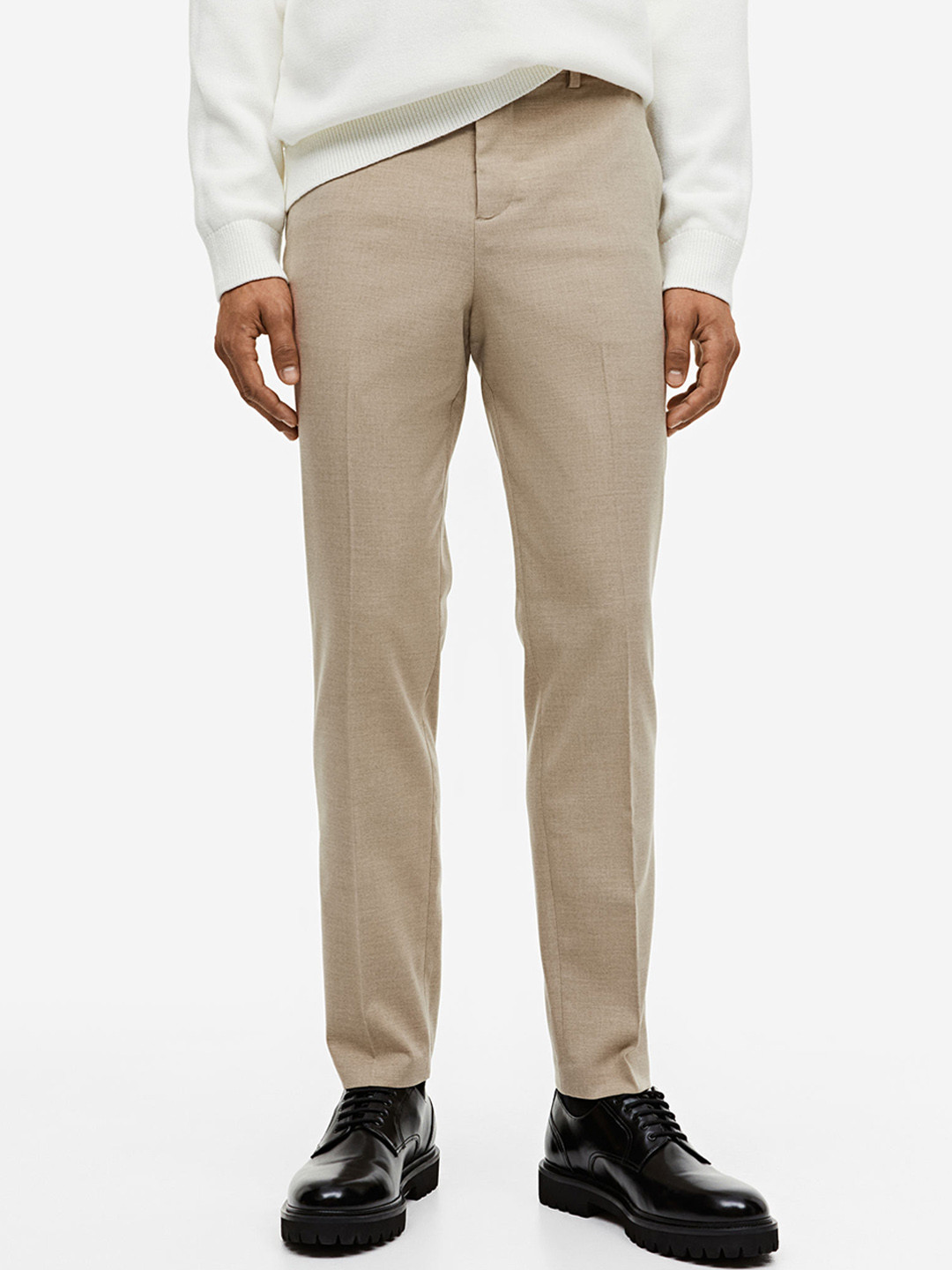 

H&M Men Slim Fit Trousers, Beige