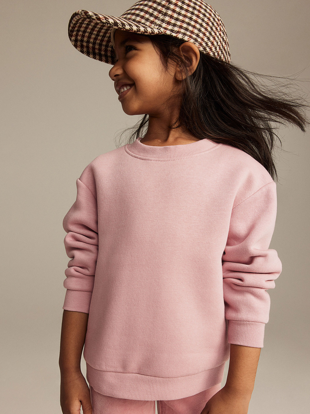 

H&M Infant Girls Drop-Shoulder Sweatshirt, Pink