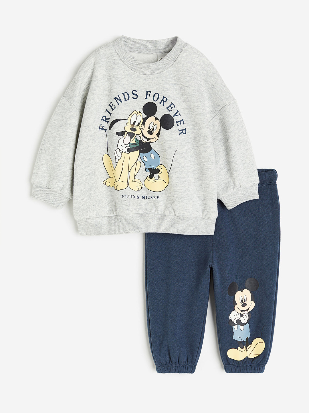 

H&M Boys 2-Piece Mickey & Pluto Printed Sweatshirt Set, Blue