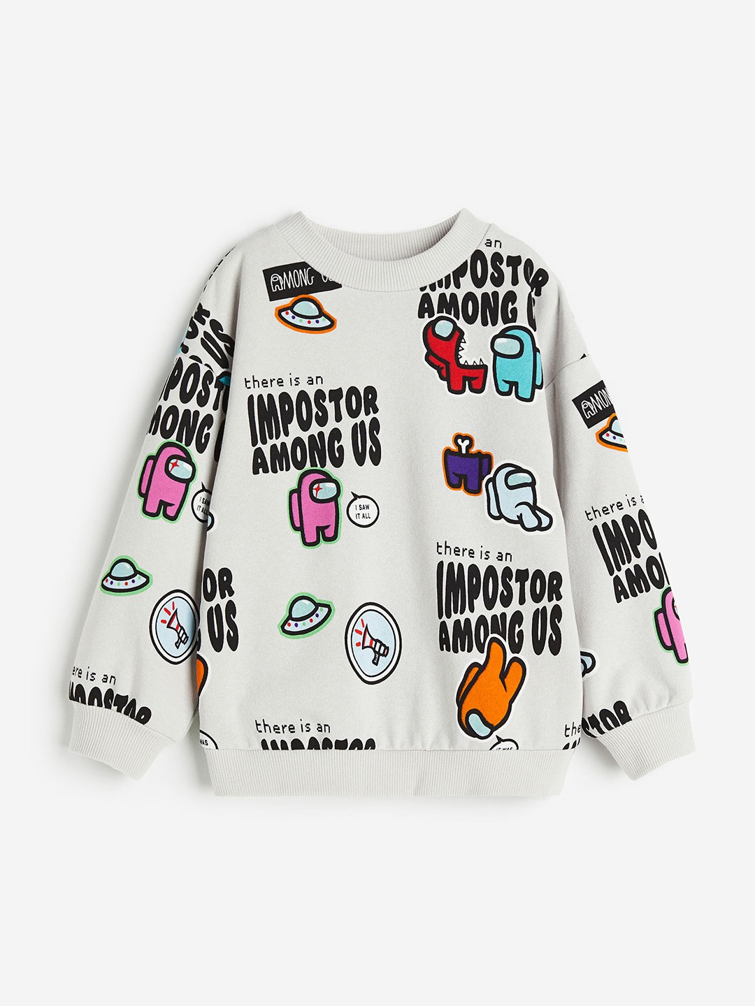 

H&M Infant Boys Oversized Printed Sweatshirt, Grey