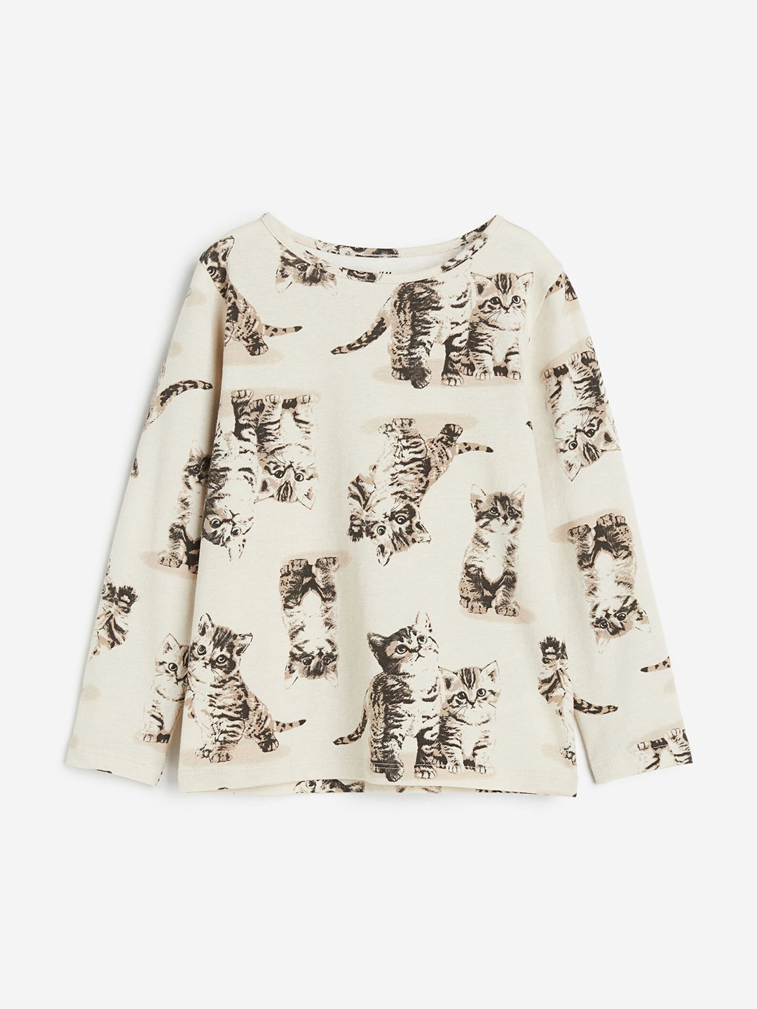 

H&M Girls Printed Jersey Tops, Beige