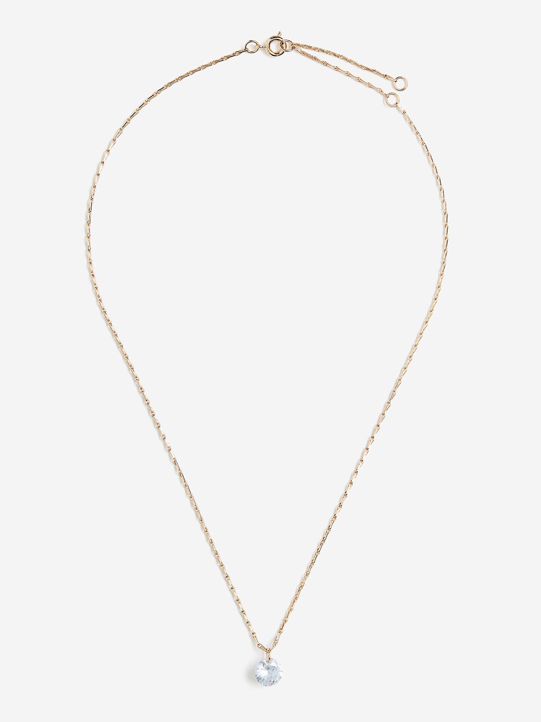 

H&M Rhinestone-Pendant Necklace, Gold
