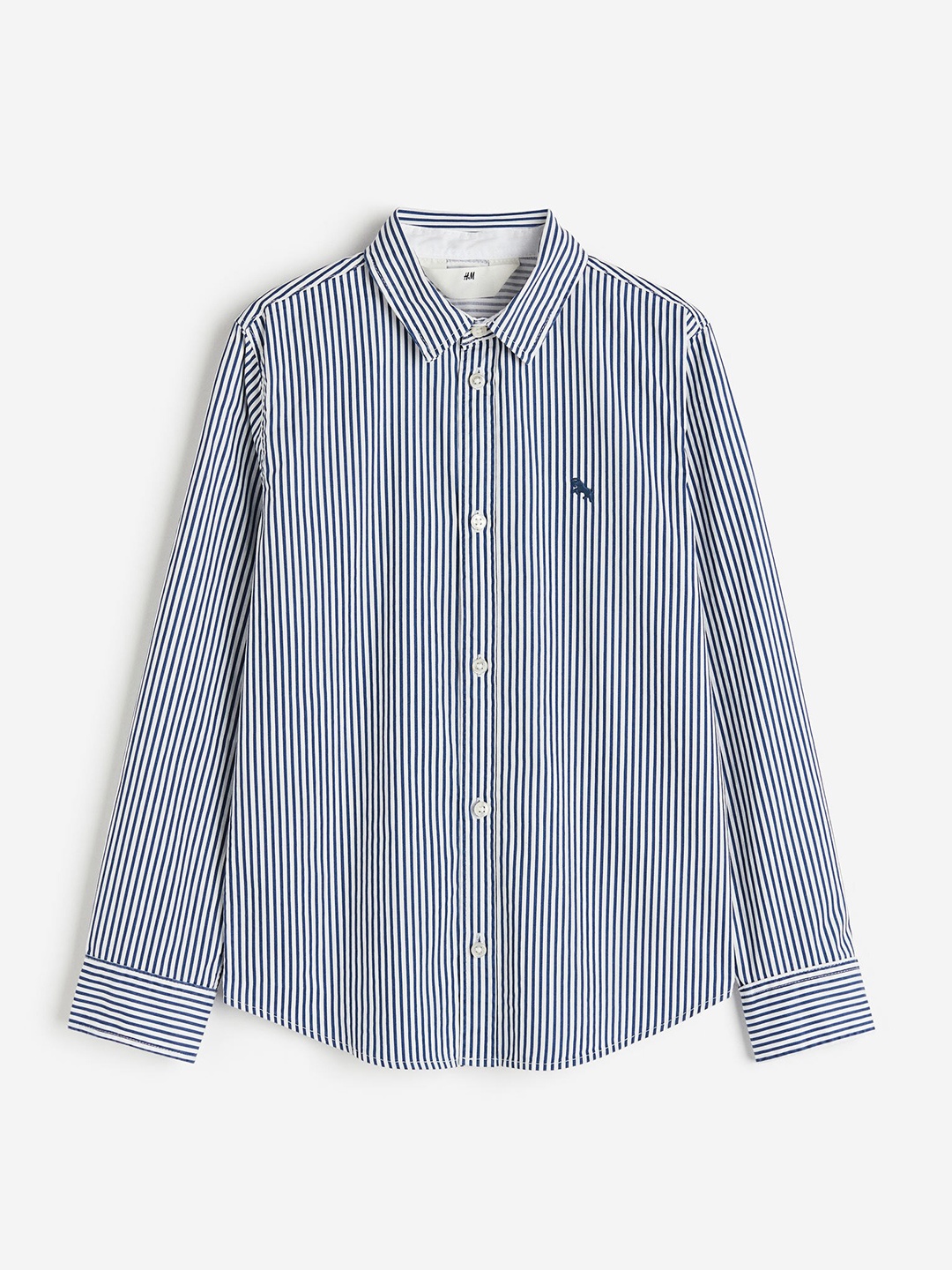 

H&M Infant Boys Striped Pure Cotton Shirt, Blue