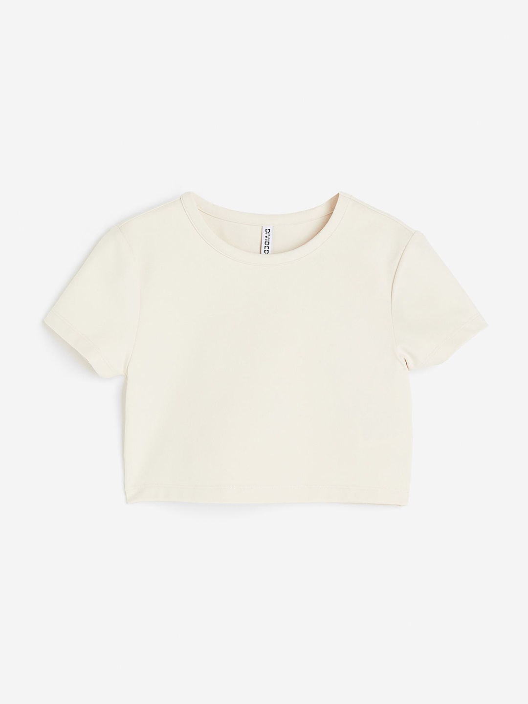

H&M Women Cropped Jersey Top, White