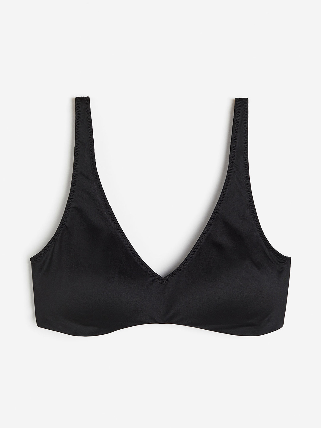 

H&M Women Satin Padded Bra, Black