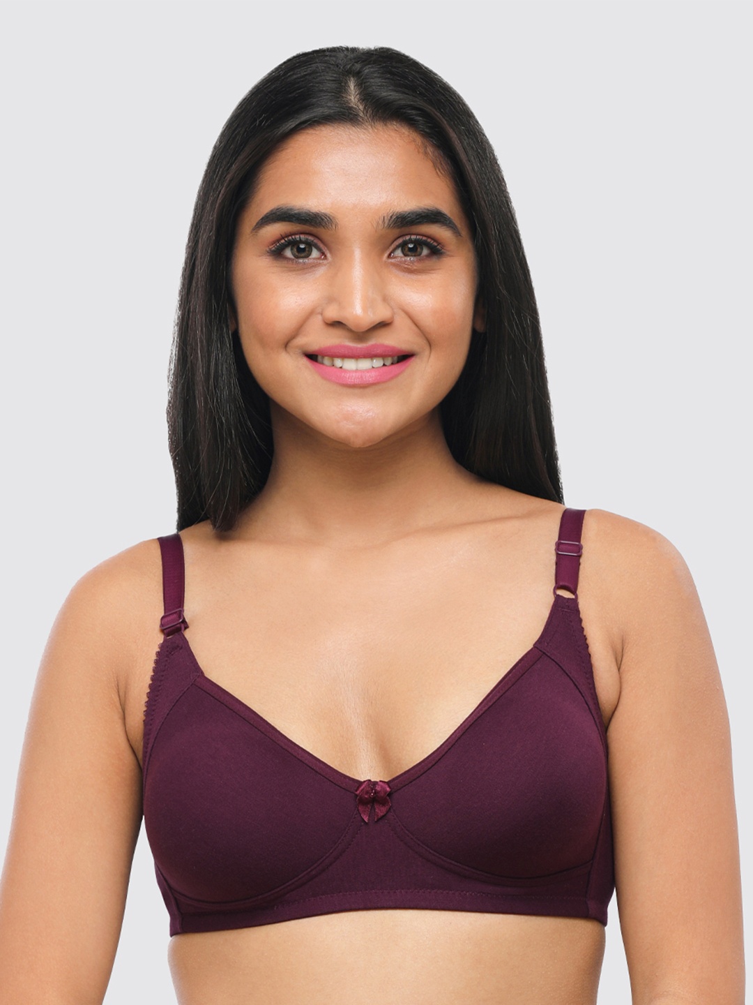 

Lovable Seamless Full Coverage Cotton T-shirt Bra With All Day Comfort, Purple