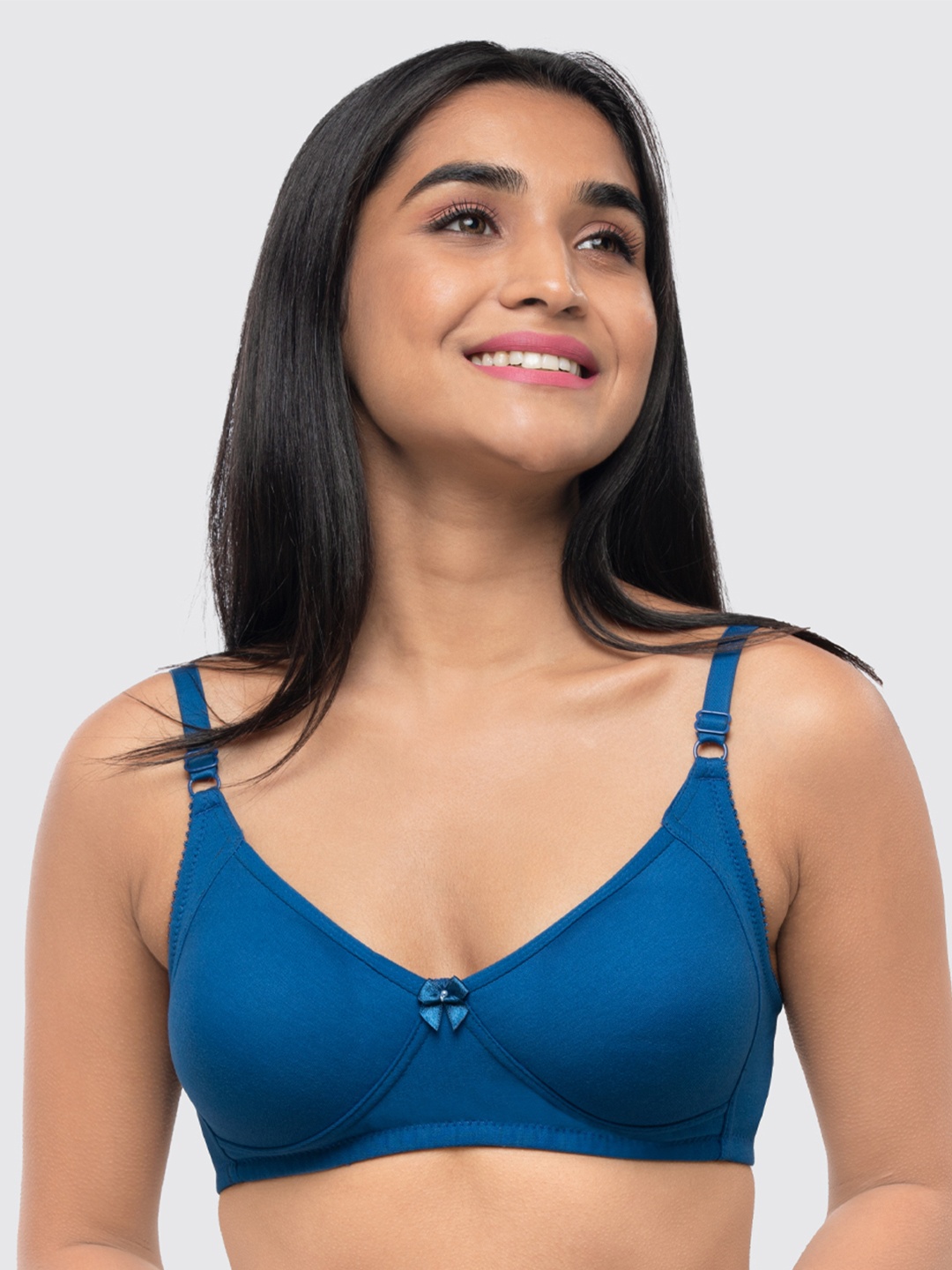 

Lovable Seamless Full Coverage Cotton T-shirt Bra With All Day Comfort, Blue