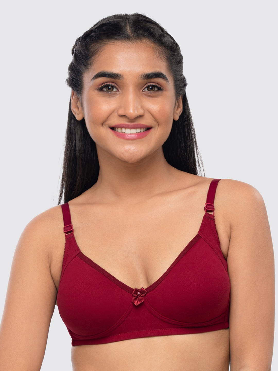 

Lovable Seamless Full Coverage Cotton T-shirt Bra With All Day Comfort, Maroon