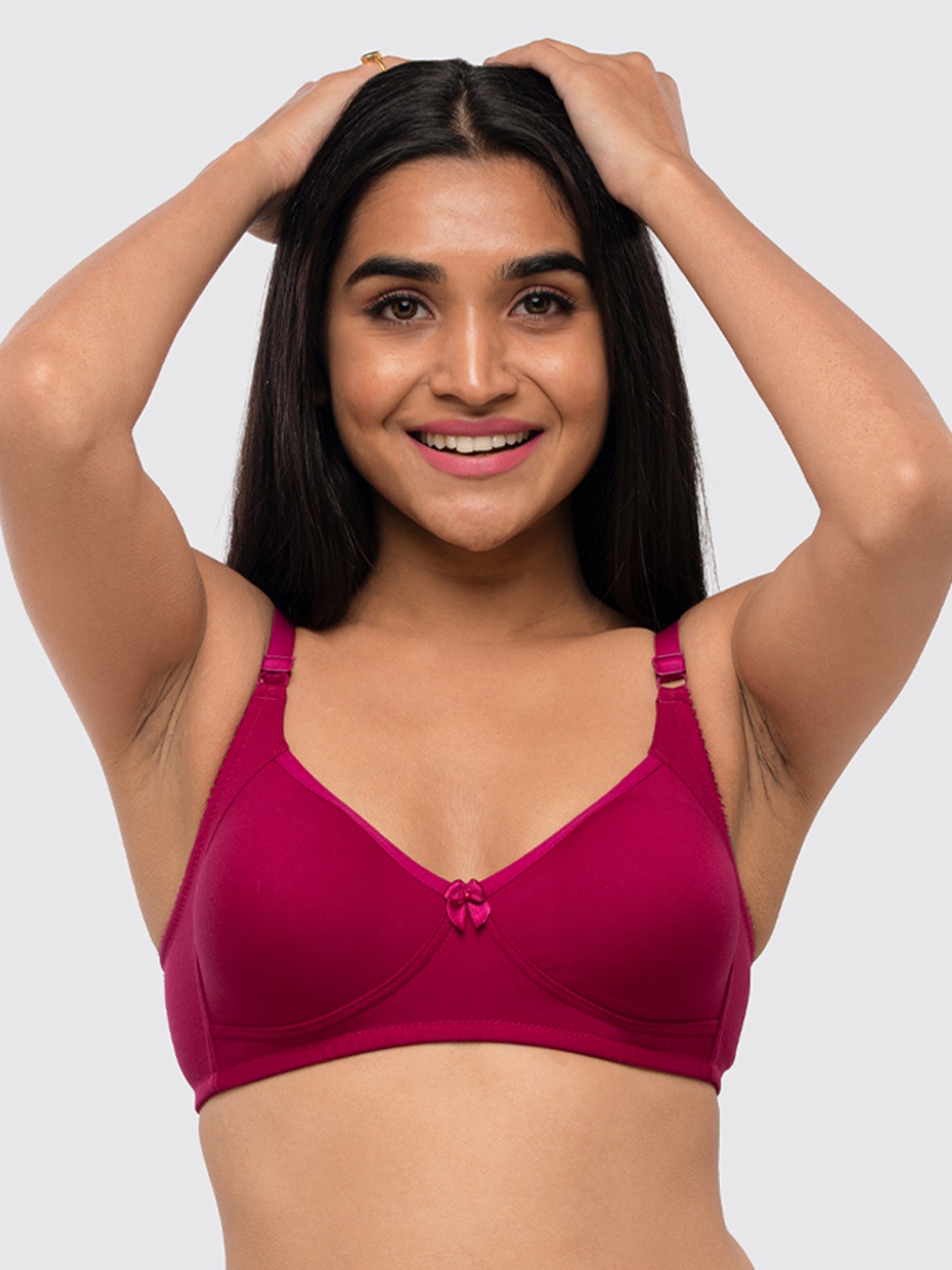 

Lovable Seamless Full Coverage Cotton T-shirt Bra With All Day Comfort, Violet