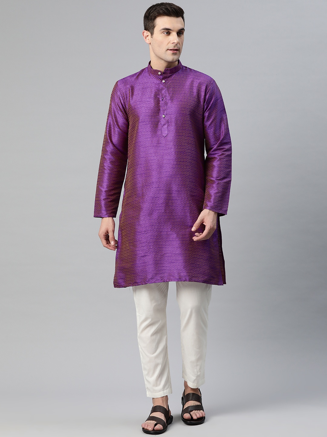 

Luxrio Men Cotton Kurta, Purple