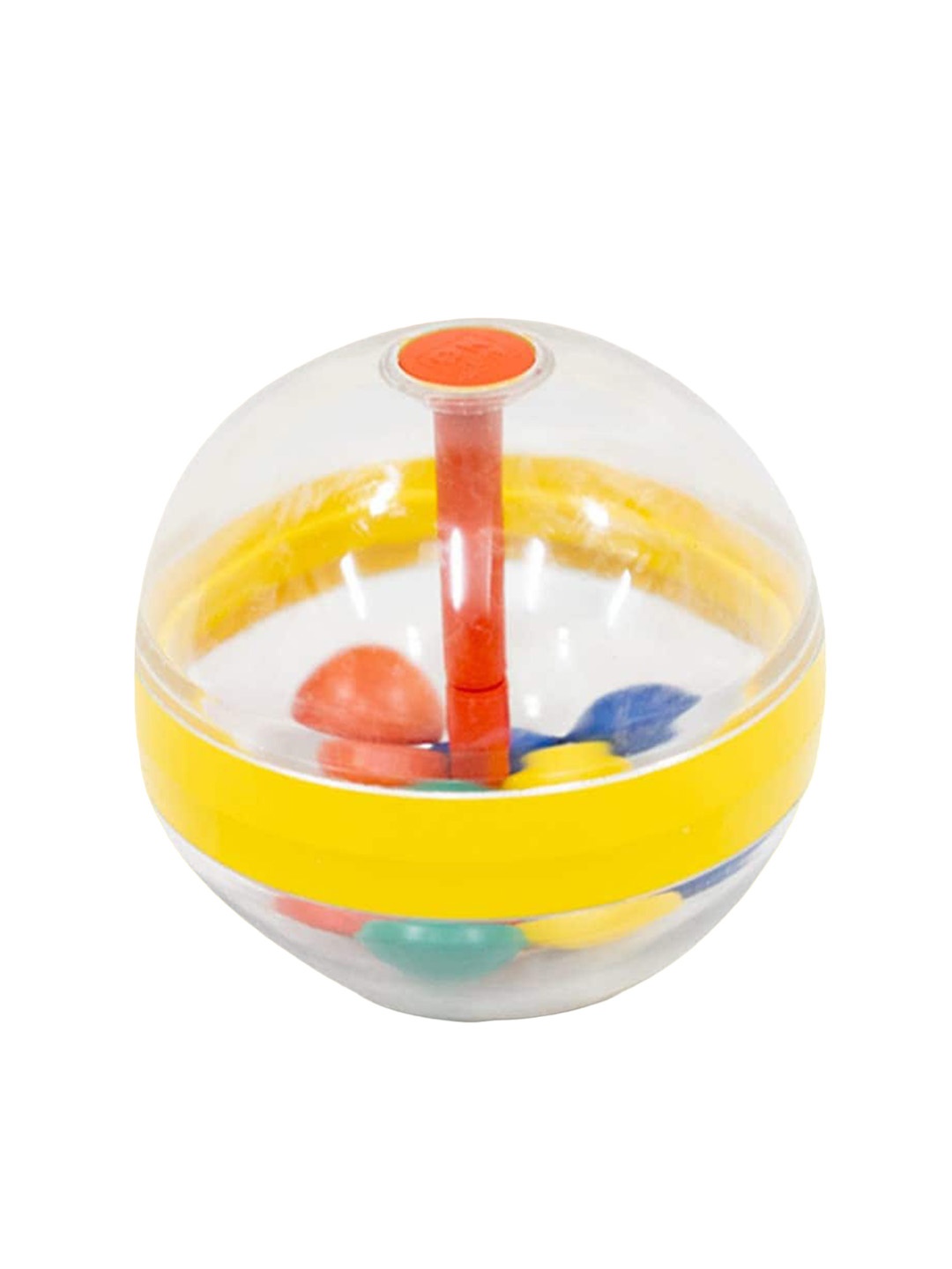

OK PLAY Kids Babee Ball Durable Transparent Non-Toxic Ball Toy, Yellow