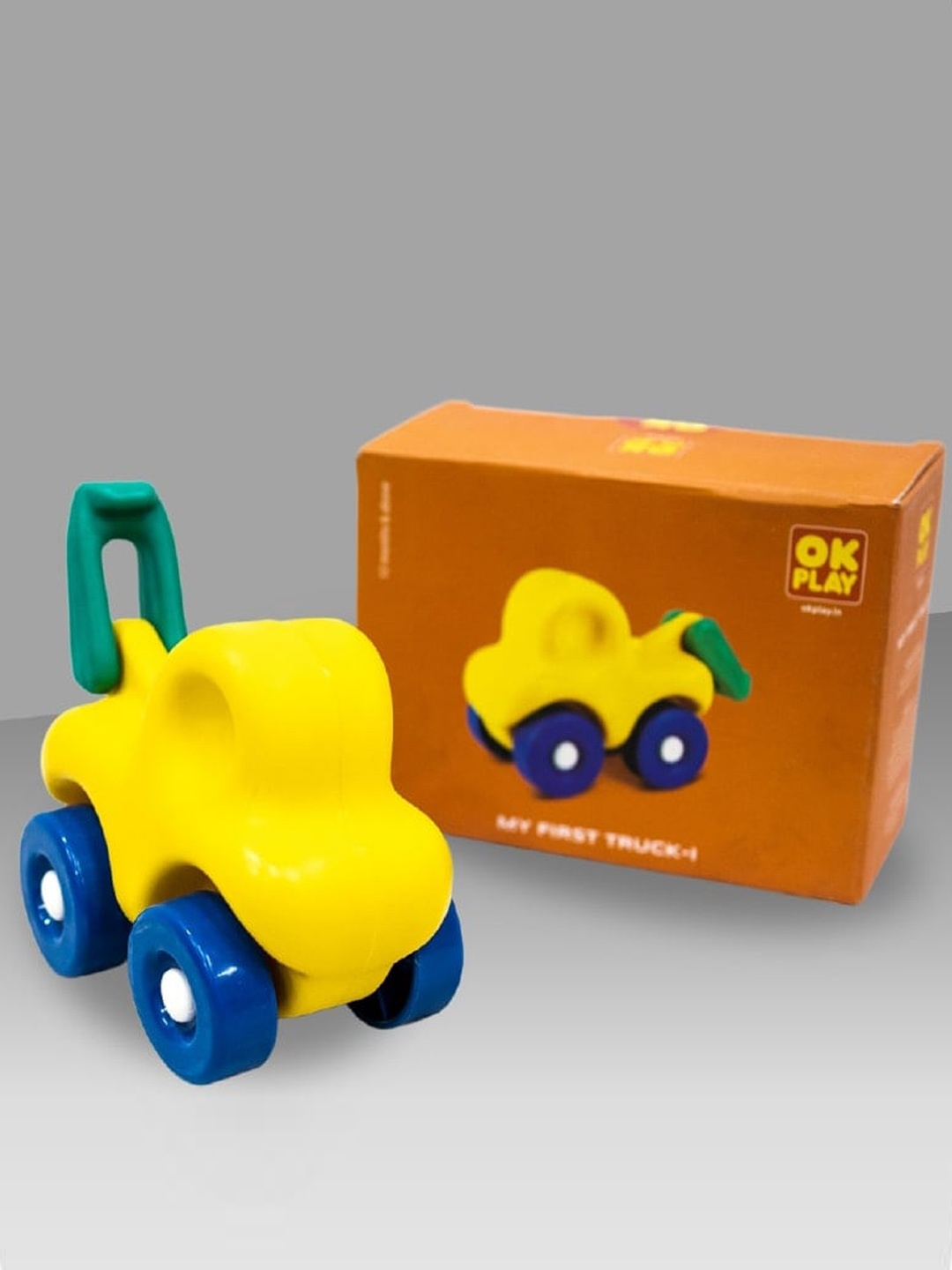 

OK PLAY Kids Baby Plastic Motor & Gross Skills Truck Toy, Yellow