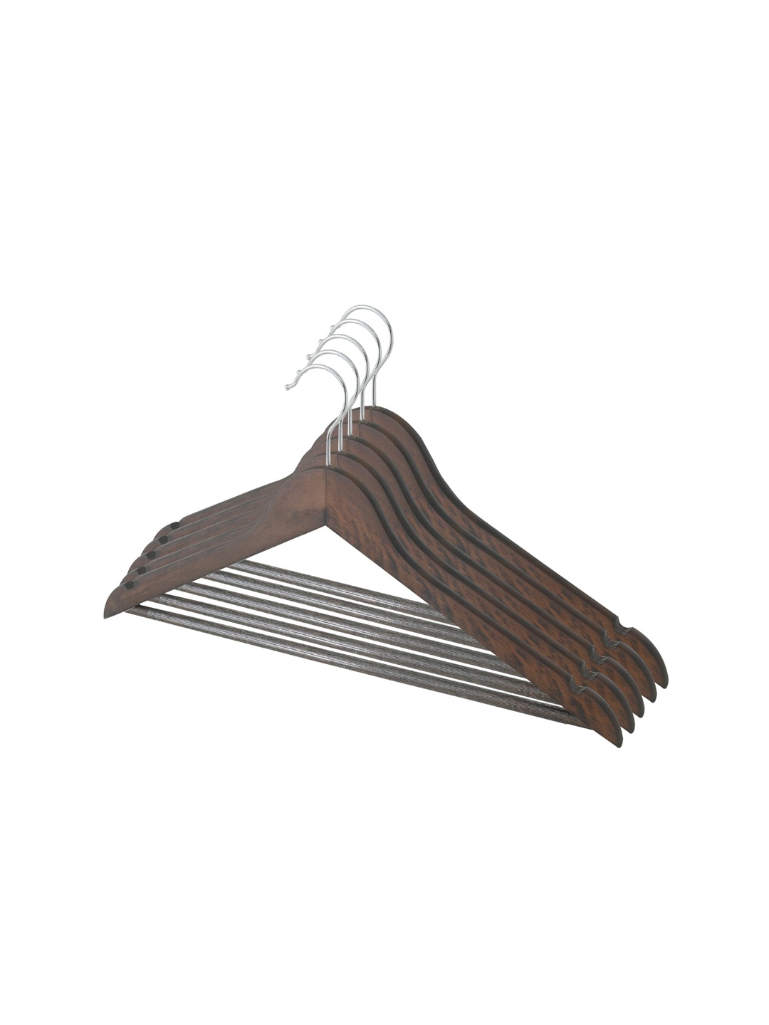 

Kuber Industries Brown 5 Pieces Clothes Hanger
