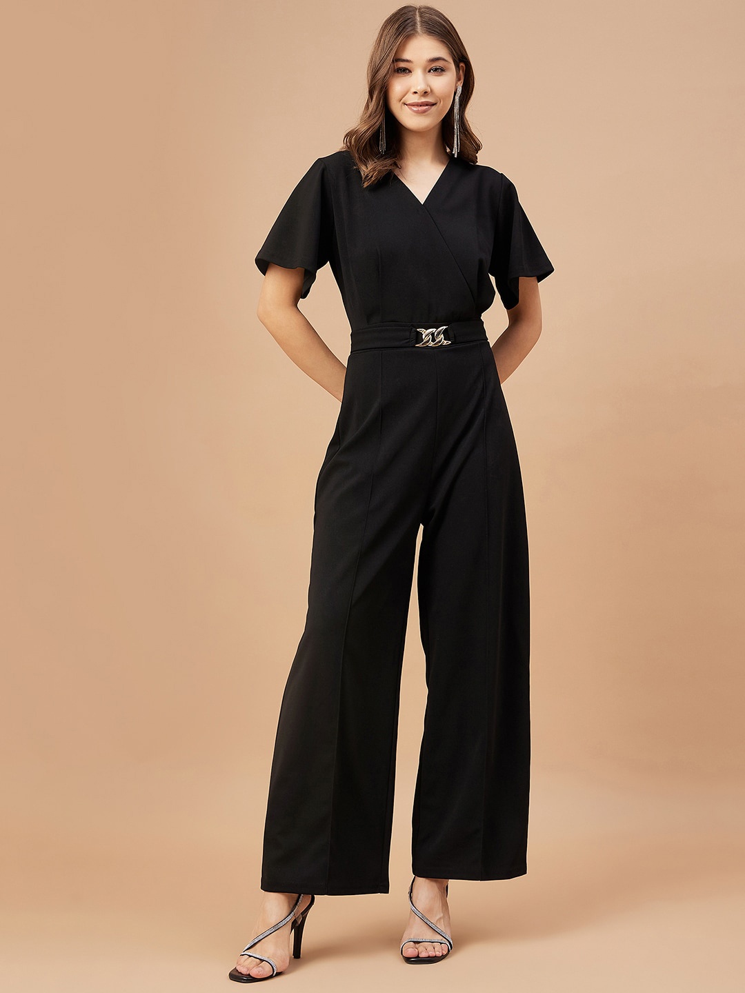 

Gipsy V Neck Basic Jumpsuit, Black