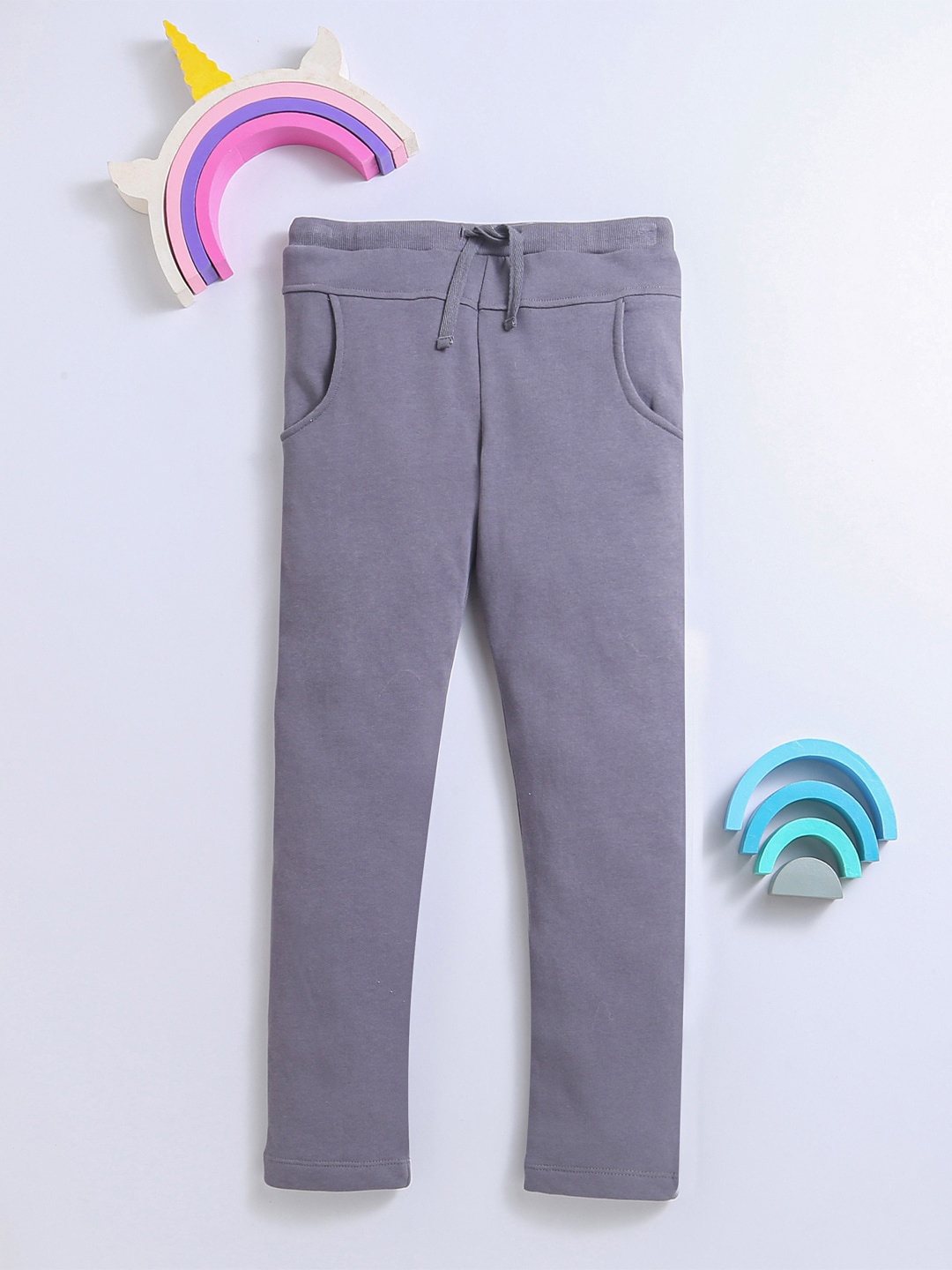

Nino Bambino Boys Mid-Rise Organic Cotton Track Pants, Grey