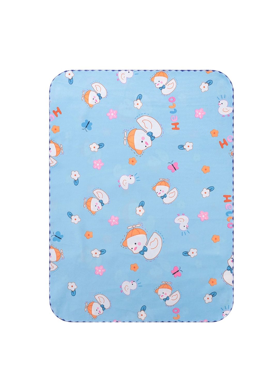 

Kuber Industries Kids Blue Printed Water Resistant Mattress Protector