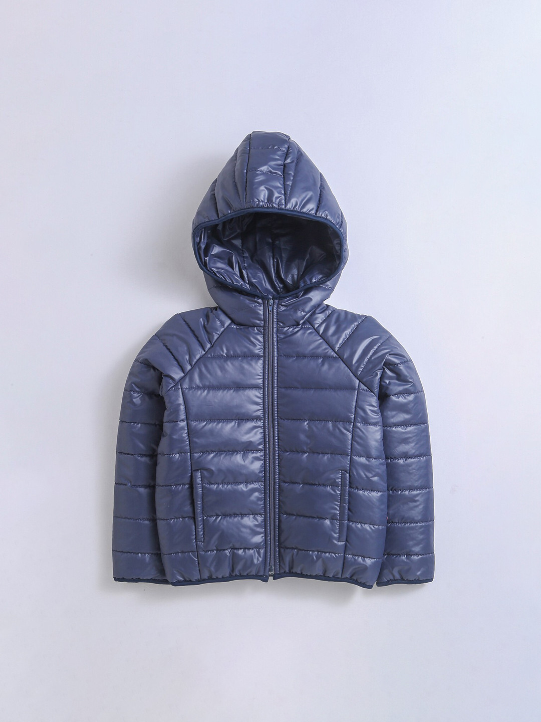 

Nino Bambino Kids Hooded Neck Long Sleeve Zip Detail Puffer Jacket, Black