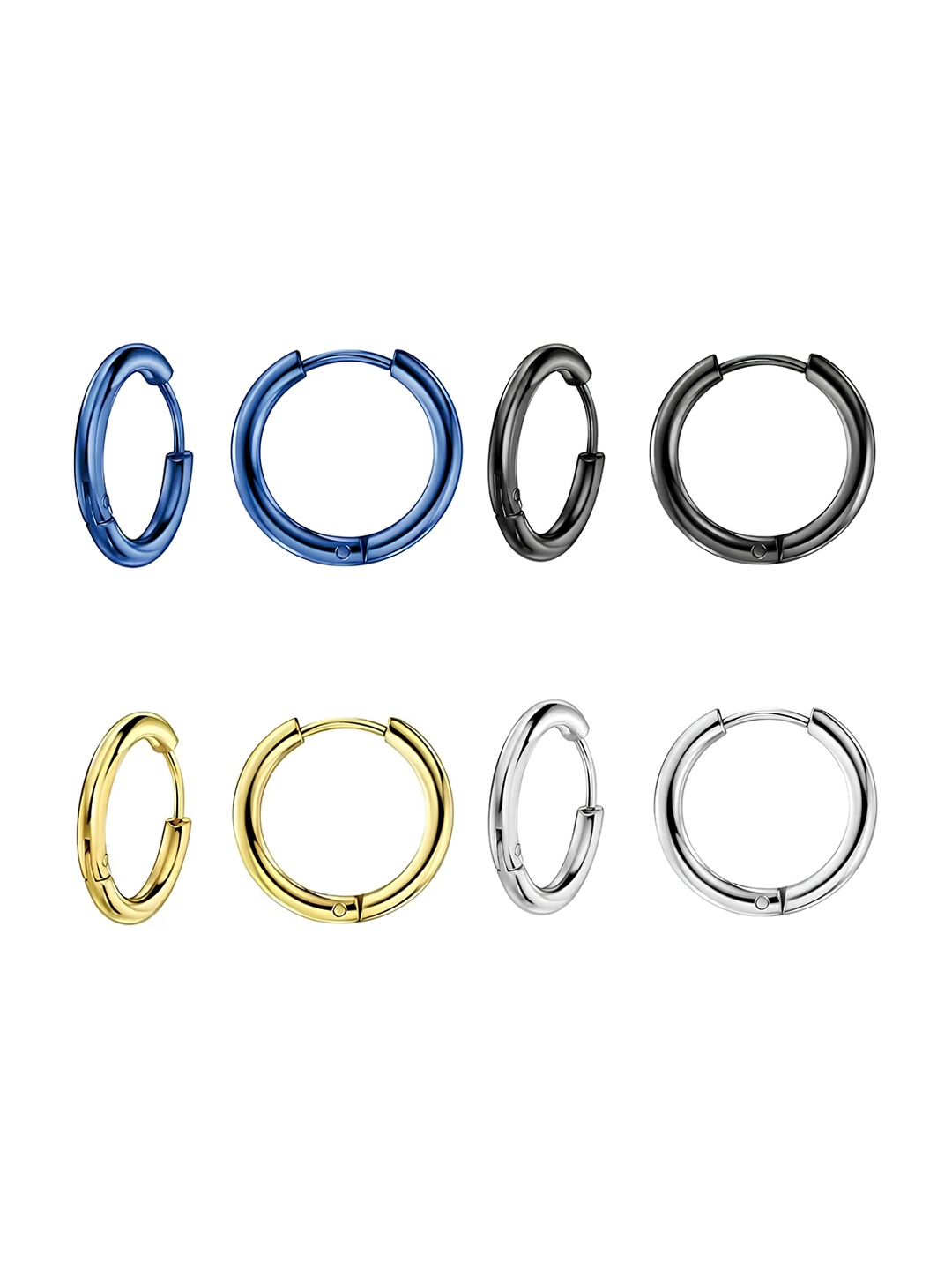 

KARISHMA KREATIONS Set Of 4 Circular Hoop Earrings, Gold