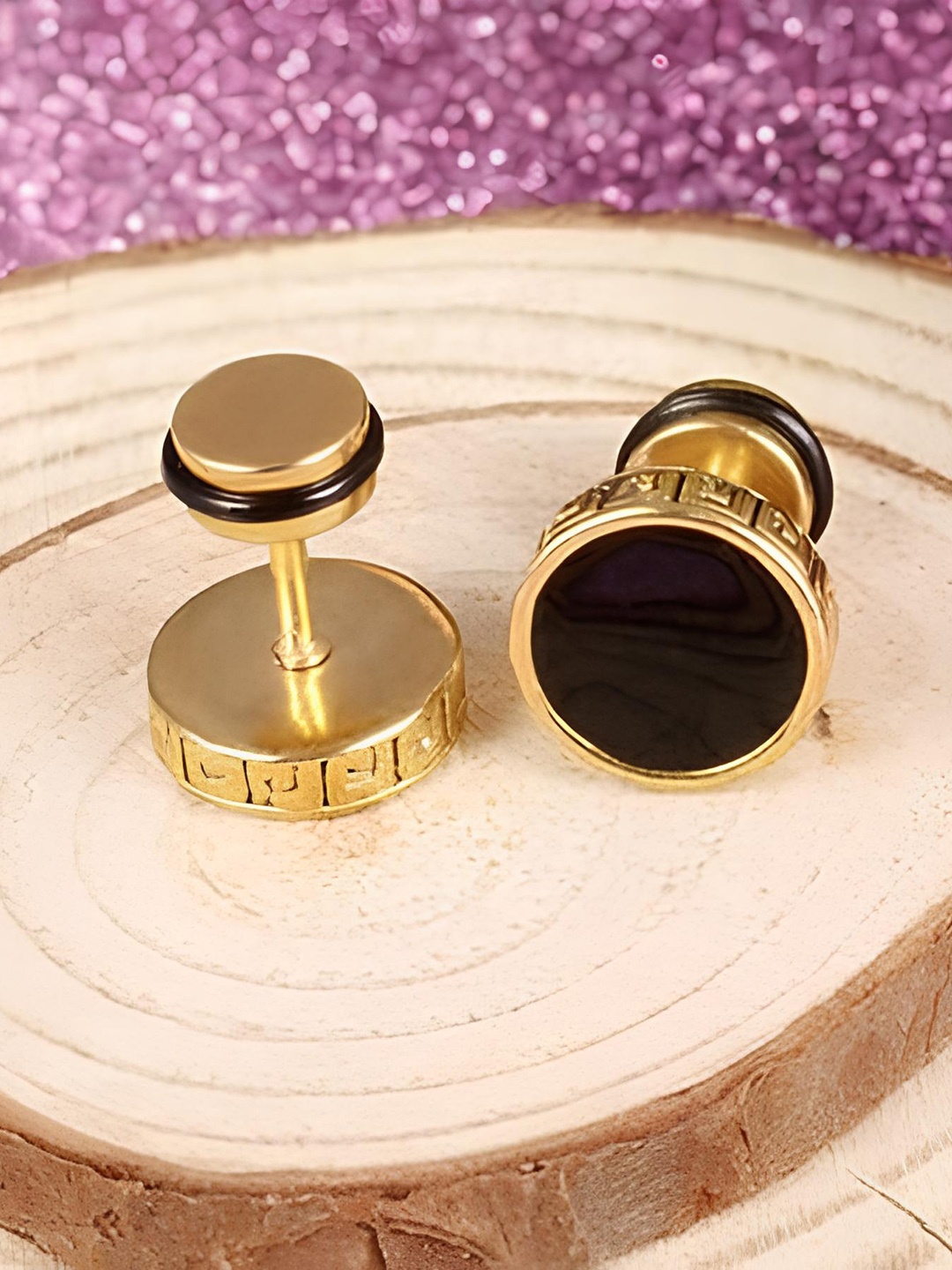 

KARISHMA KREATIONS Set Of 4 Contemporary Stud Earrings, Gold