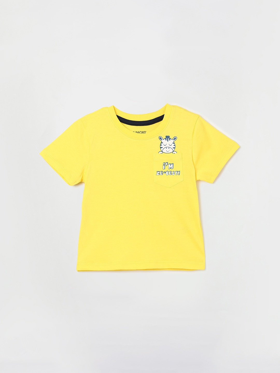 

Juniors by Lifestyle Boys Round Neck Pure Cotton Casual T-Shirt, Yellow