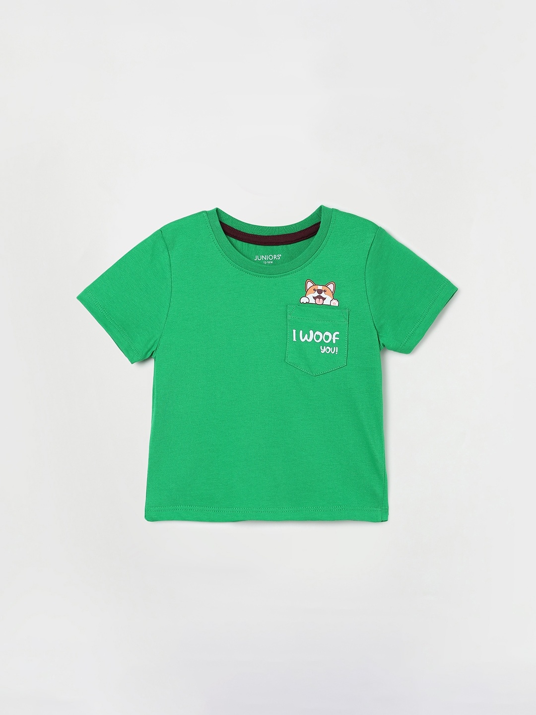 

Juniors by Lifestyle Boys Round Neck Pure Cotton Casual T-Shirt, Green