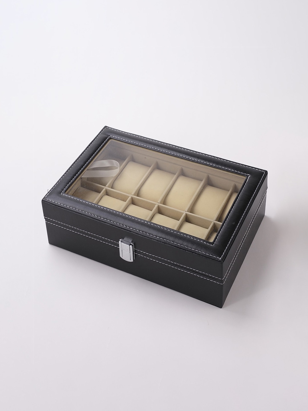 

Kuber Industries Black & Beige 12 Slots Watch Organizer