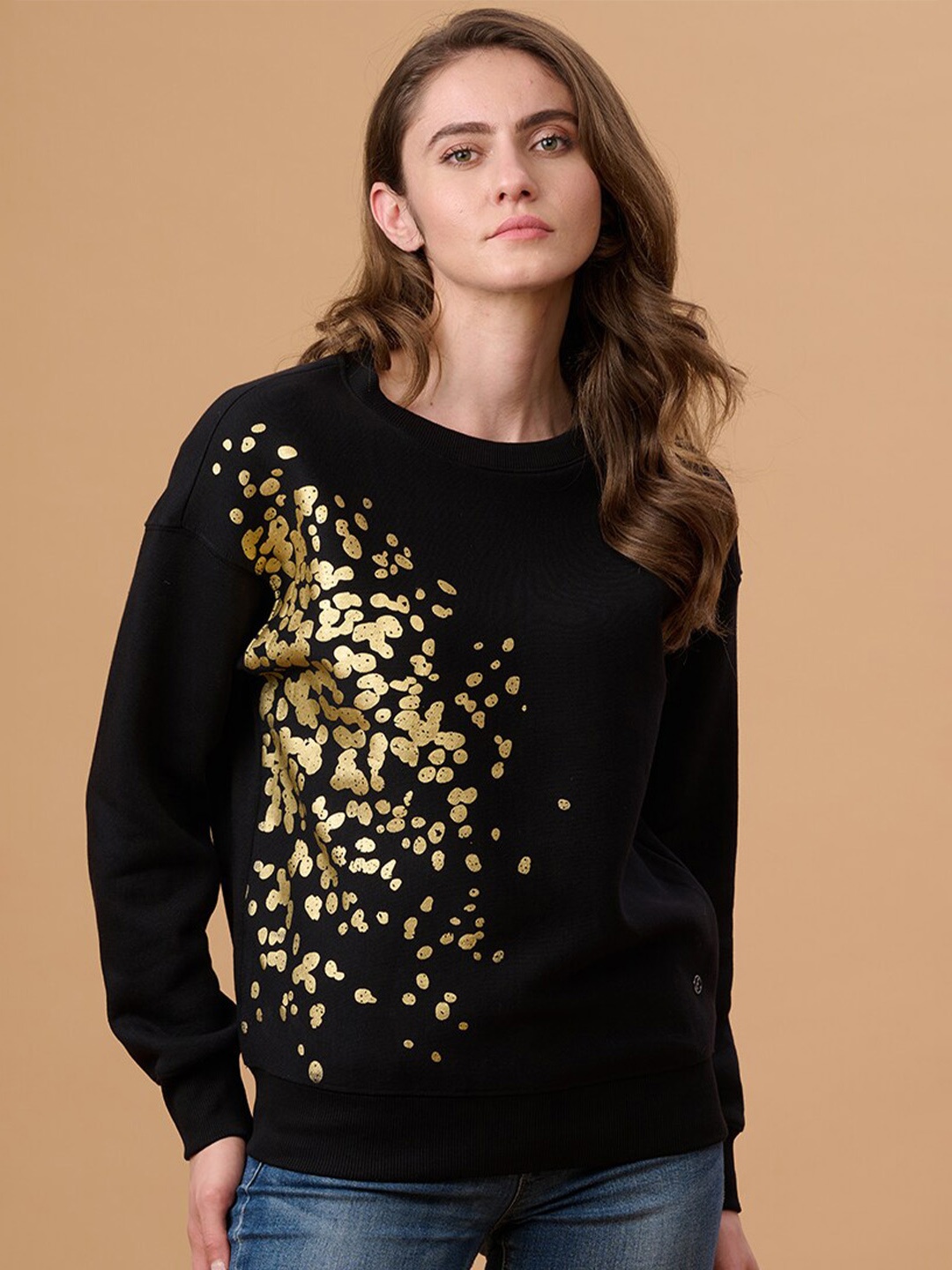 

Gipsy Graphic Printed Cotton Pullover, Black