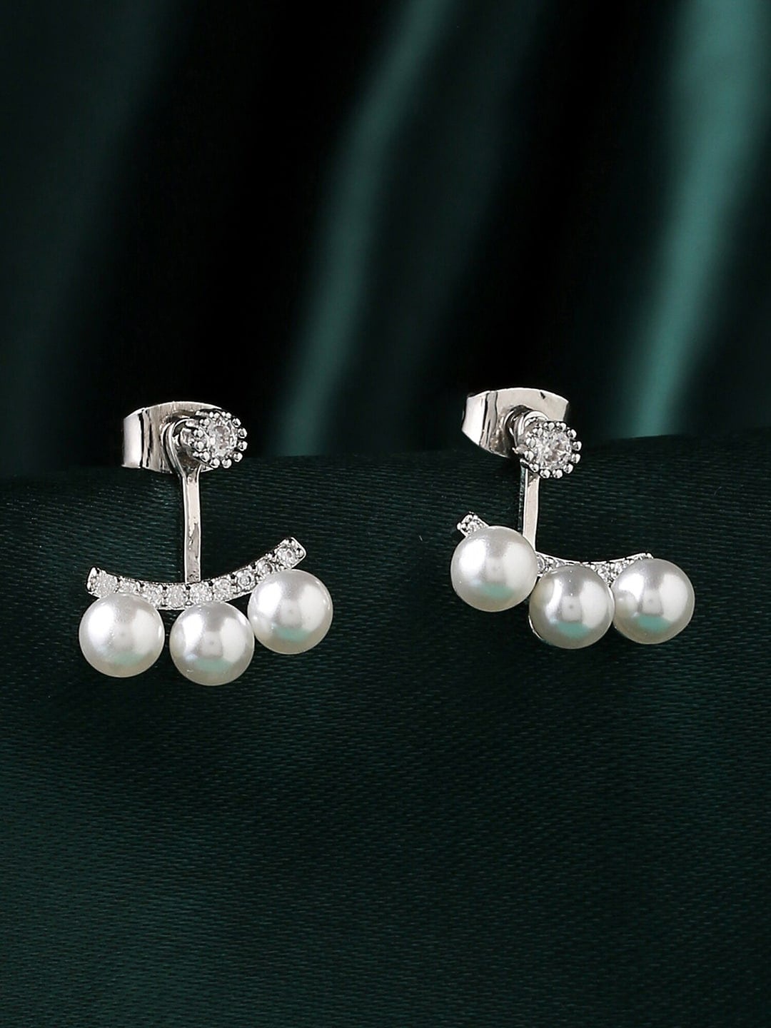 

DressBerry Silver-Plated Contemporary Drop Earrings