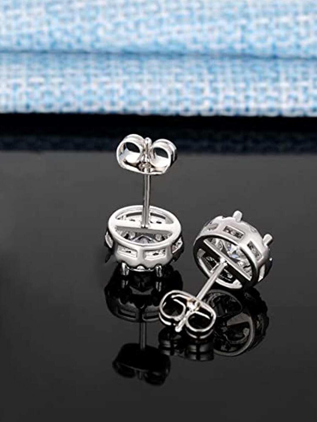 

DressBerry Silver Toned Silver Plated Studs Earrings