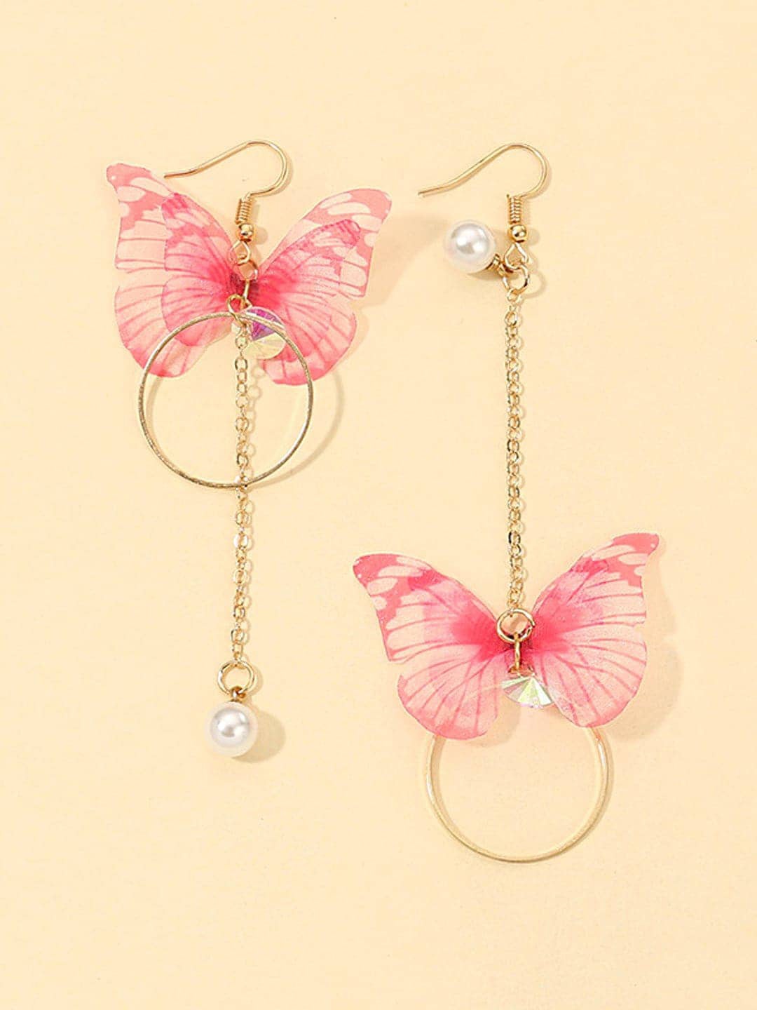 

DressBerry Gold Toned & Pink Gold Plated Drop Earrings