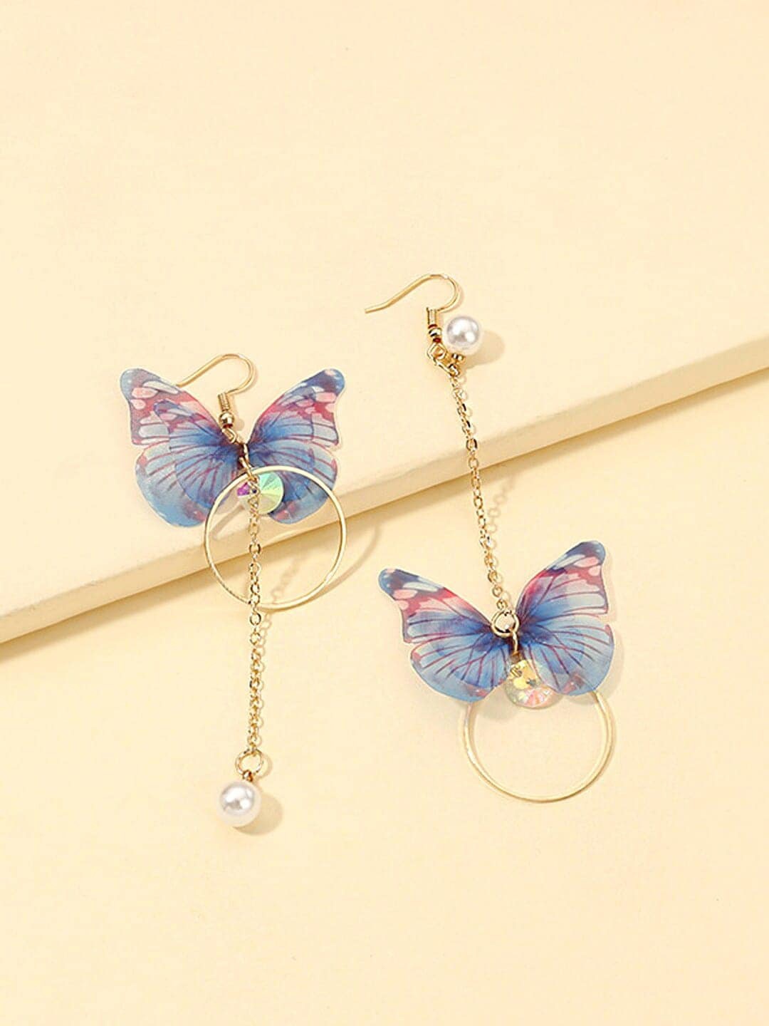 

DressBerry Gold-Plated Contemporary Drop Earrings, Blue